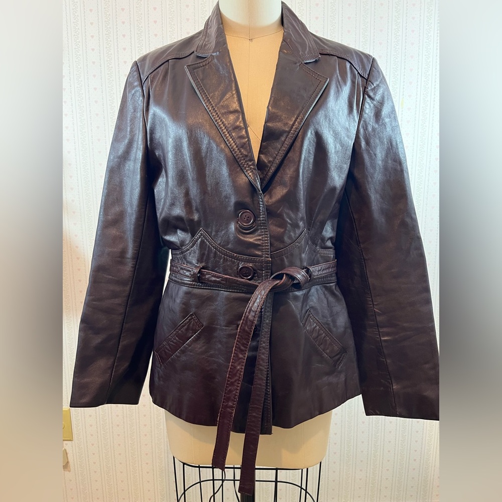 Vintage brown leather jacket